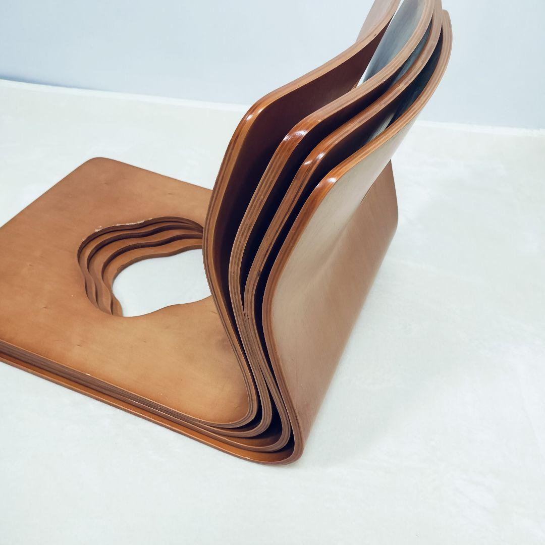 和風 木製座椅子 4脚セット 曲木 旅館仕様 ナチュラル　セット販売