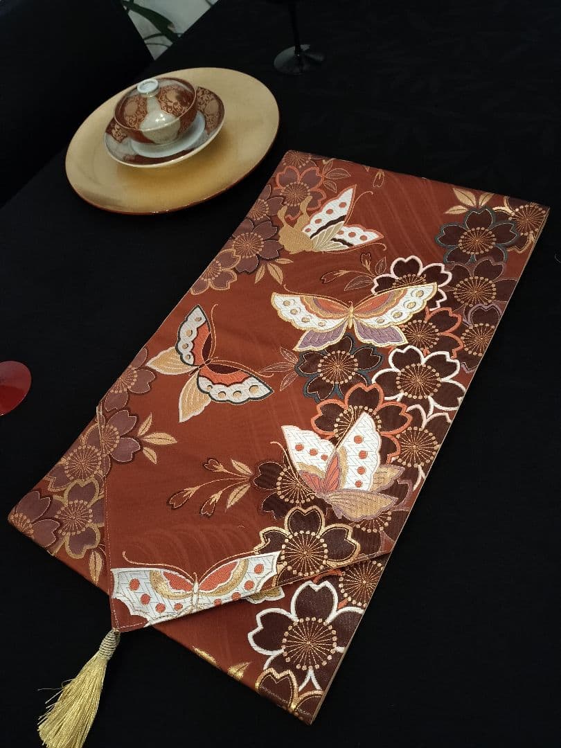 A934高級‼️全通帯‼️ひな祭り‼️蝶、桜‼️2m14cm