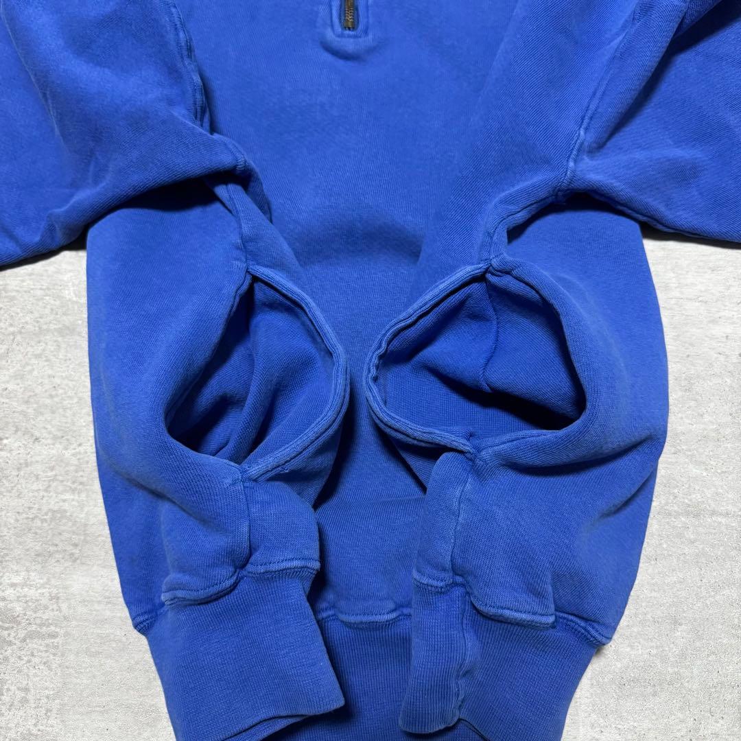 80s USA製 LLBean Russell ハーフジップスウェット ブルー