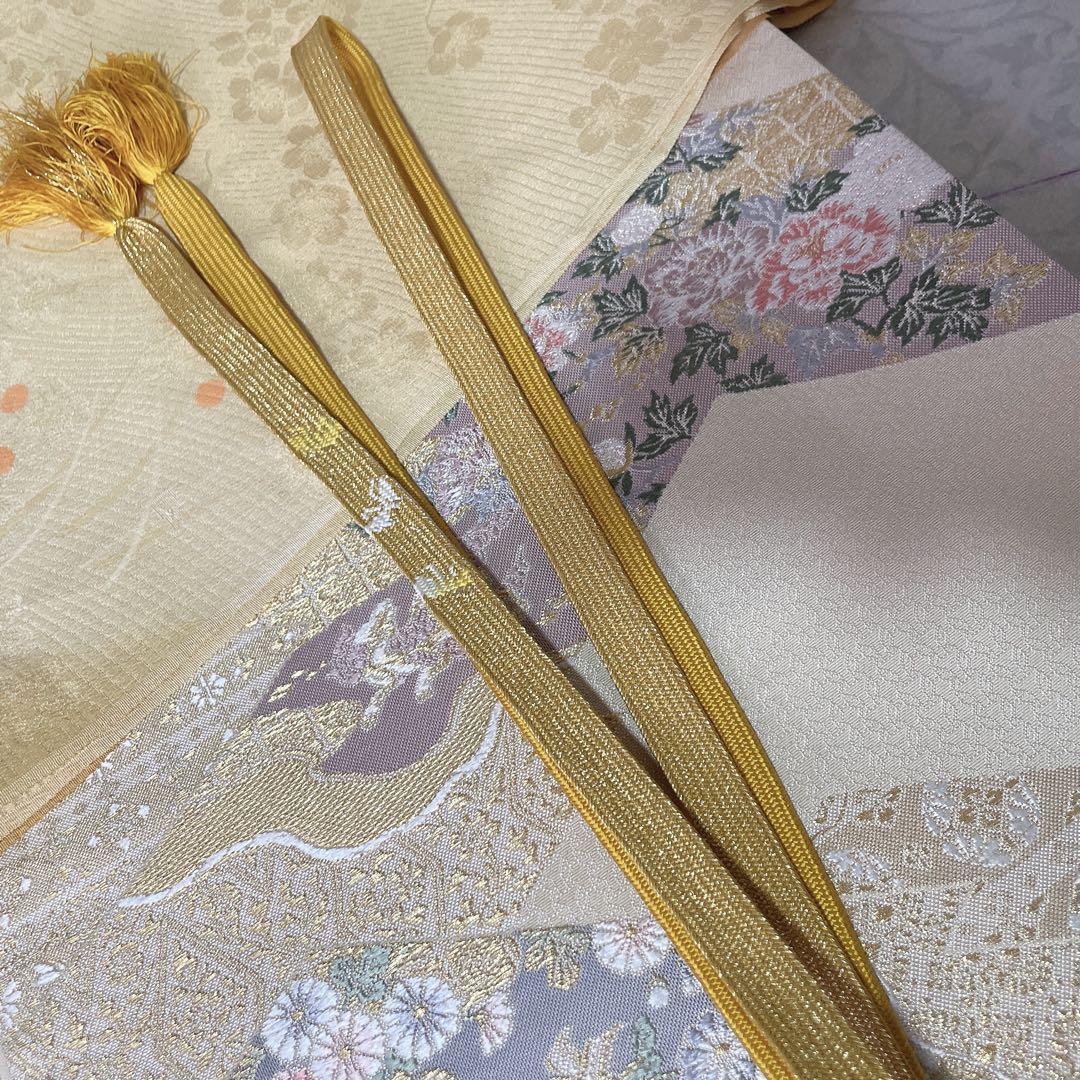 訪問着　フルセット　桜　絞り　パールトーン加工　春らしい　入学式　卒業式　P4