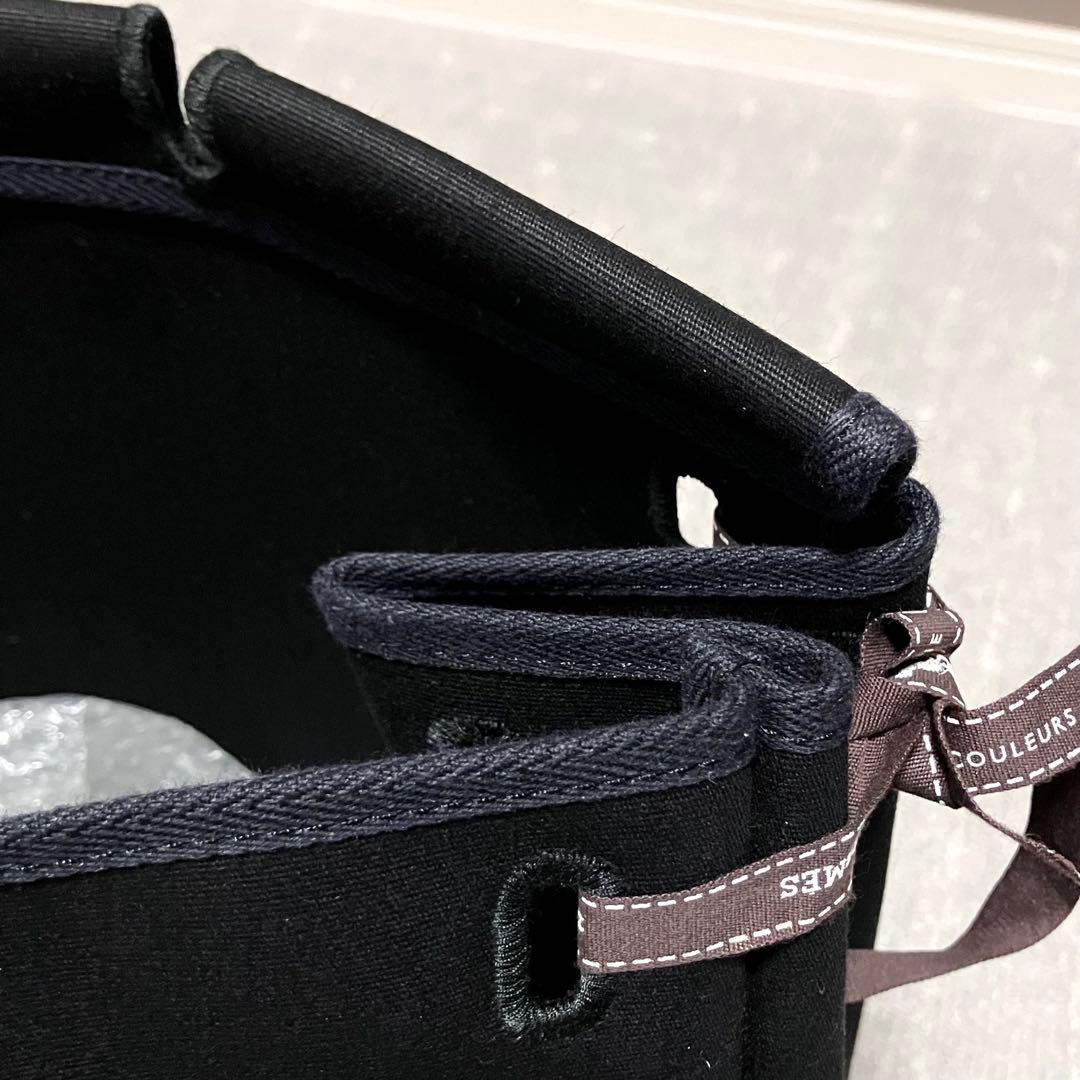 エルメス［エールバッグ］MM用　替えバッグ　ブラック　キャンバス　シルバー金具