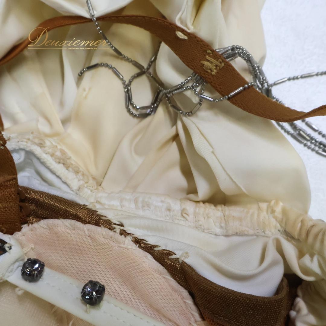 【社交ダンス衣装】ホワイト ラテン ドレス ワンピース 白 無地 上品 綺麗