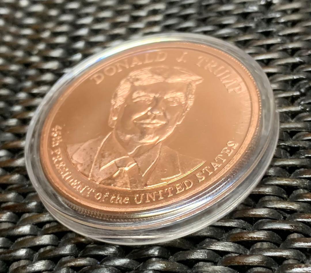 ア*ク様 トランプ大統領1オンス銀貨➕銅貨