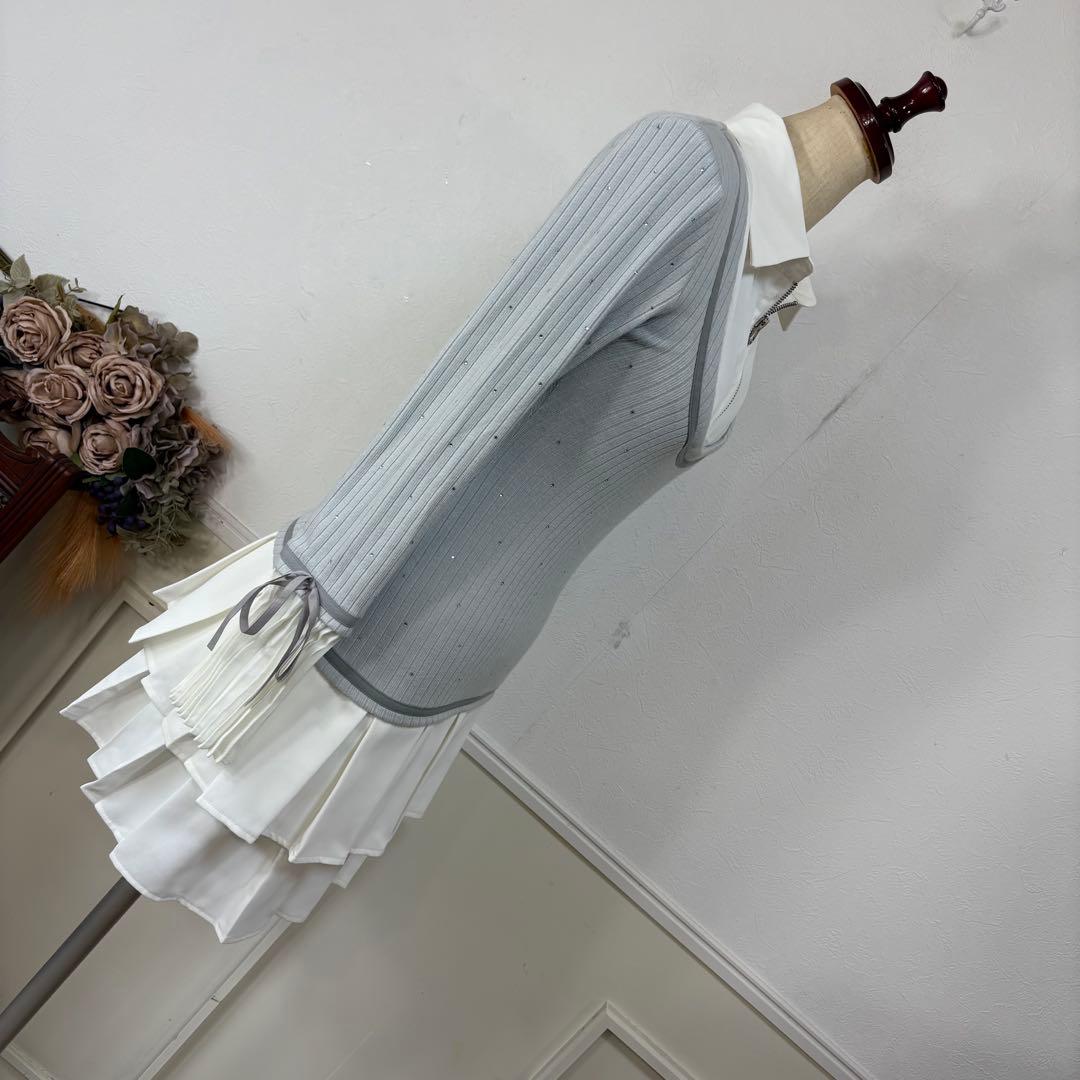 20 美品　RANDY プリーツ　ワンピース　骨格ウェーブ　参戦服