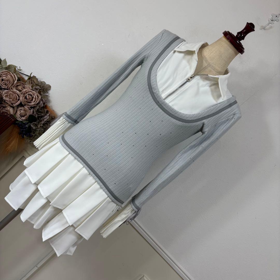 20 美品　RANDY プリーツ　ワンピース　骨格ウェーブ　参戦服