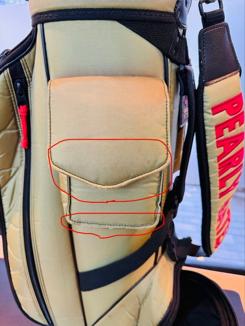 【廃盤】パーリーゲイツ キャディバッグ カーキ ヴィンテージ