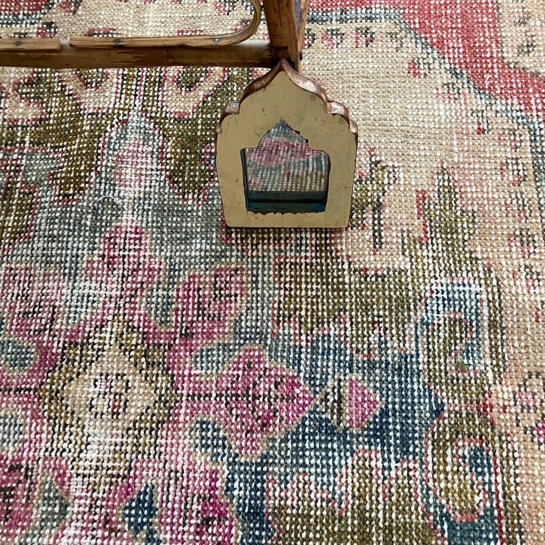 貴重✳︎アヴァノス　落ち着きシャビーレッド　キャラメル　トルコヴィンテージラグ