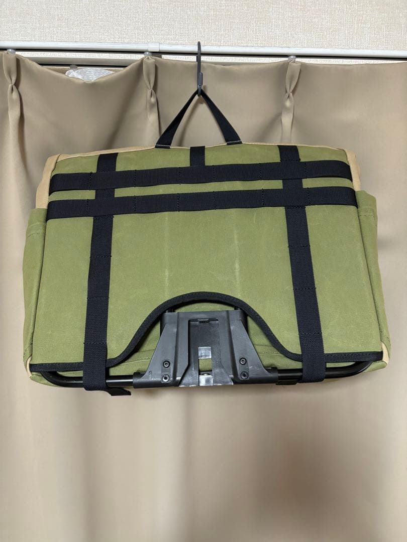 アクセサリー FAIRWEATHER brompton bag wax mocha/green