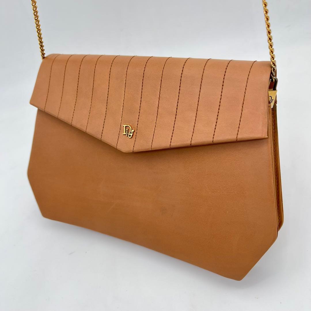 クリスチャンディオール ショルダーバッグ 斜めがけ ロゴ金具 キルティング 本革