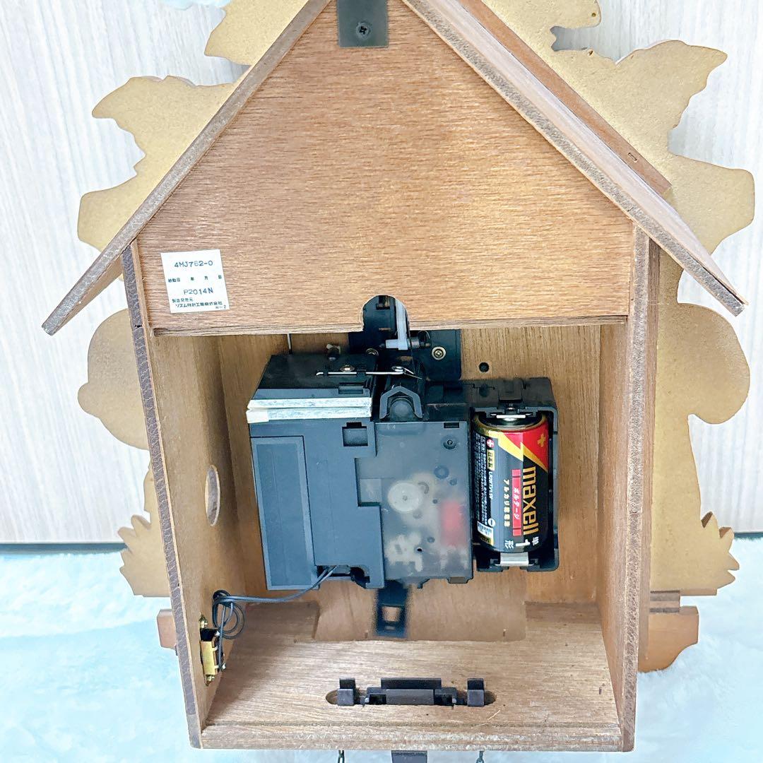 美品✨シチズン スヌーピー　鳩時計　からくり時計　ヴィンテージ　クォーツ　木彫り