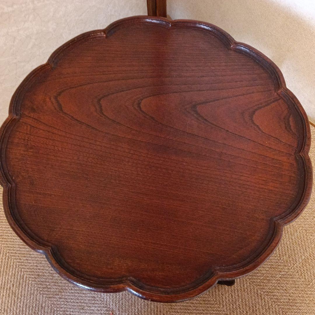 K*i様 骨董 李朝 ソバン 李朝 お膳　花形 虎脚 机　花台 木製 飾り台