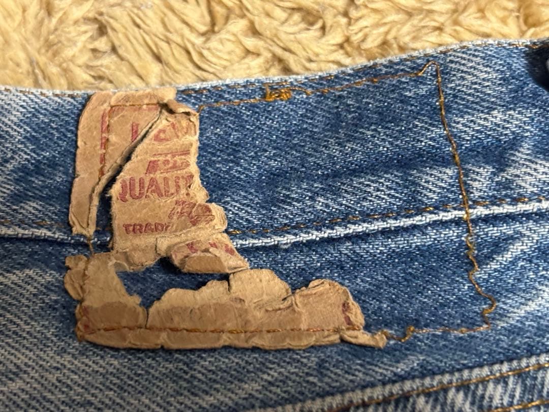 【超希少】Levi's 501 66後期 ハチマル最初期 刻印6 脇割り W35