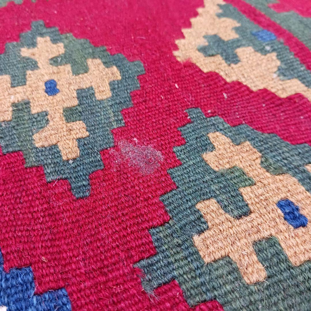 Y2658-1 イラン カシュガイ産 キリム 天然染料 ウール100% 絨毯