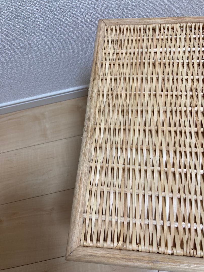 【廃盤品】無印良品　重なるラタンバスケット　シリーズ　ブリ材角型バスケット特大