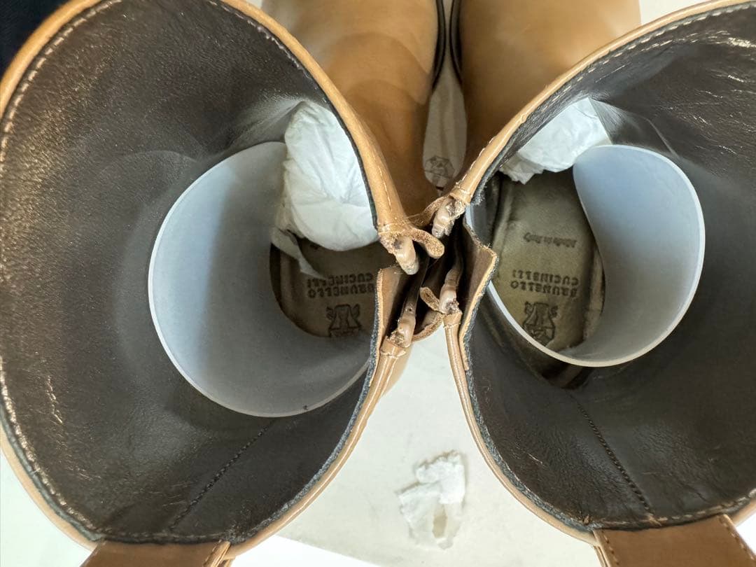 【美品】ブルネロクチネリ Brunello Cucinelli ブーツ レザー