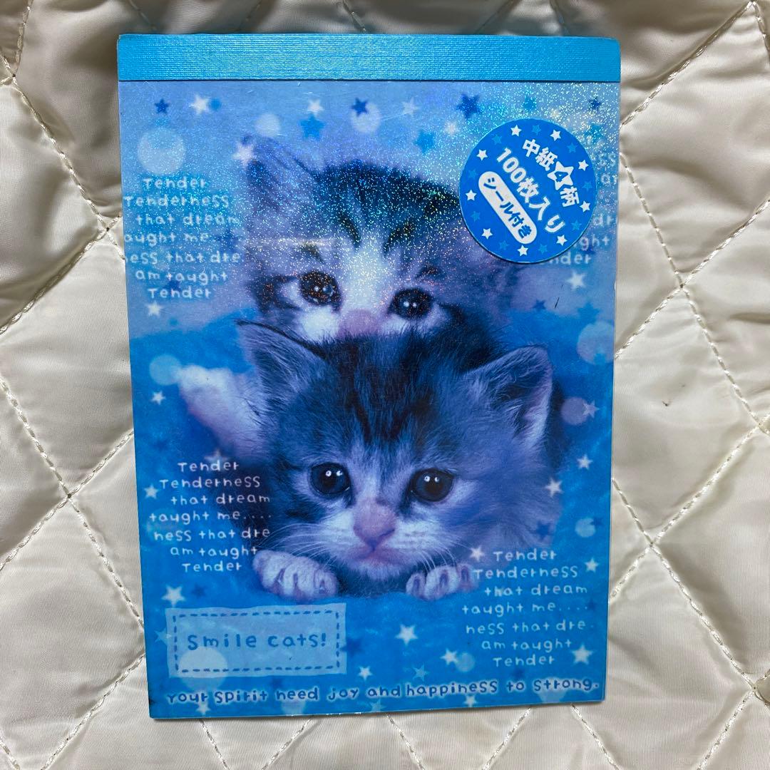 にゃんこ メモ帳 クーリア　平成レトロ　ラブ友　一期一会　蝶々　CRUX