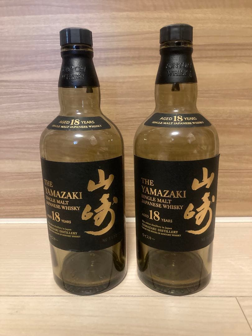 山崎 18年 シングルモルトウイスキー 空ボトル12本セット