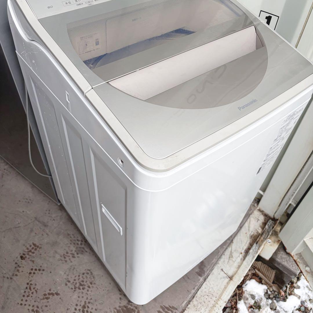 取付無料！高性能パナソニックエコナビ搭載！おしゃれインテリア8kg洗濯機