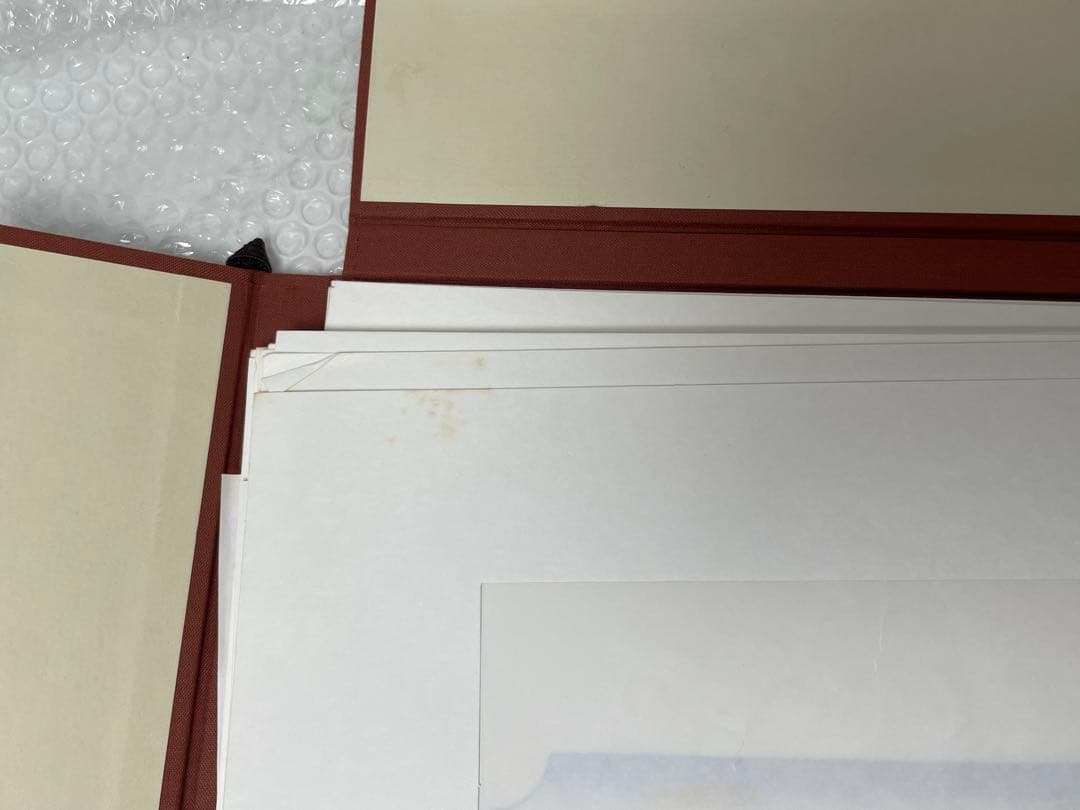 【手摺木版画】広重 大錦東海道五十三次 書道作品 箱付 現状品