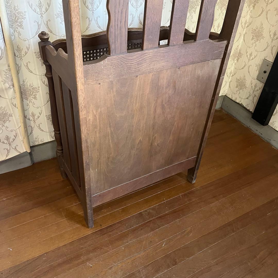 【アンティーク】昭和レトロ オールドカリモク 傘立て アンブレラスタンド 古道具