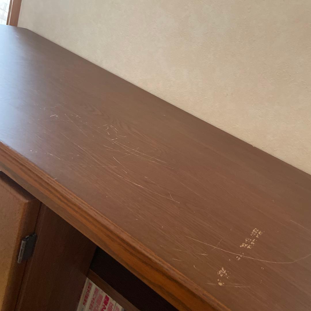 木製 ガラス付き 本棚 スライド式 ブックシェルフ キャビネット