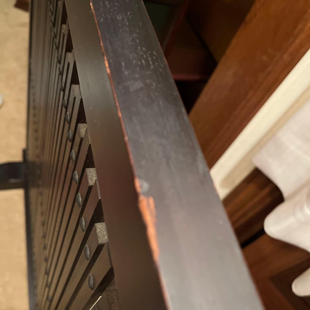 天然木ついたて　間仕切り　衝立和風パーテーション　ヴィンテージ家具　裏障子付き