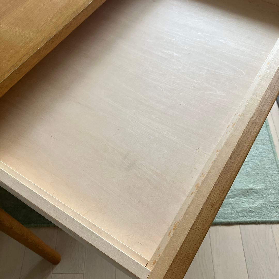 カリモク　学習机①机のみ『①と②ワゴン引き出し2点セット』