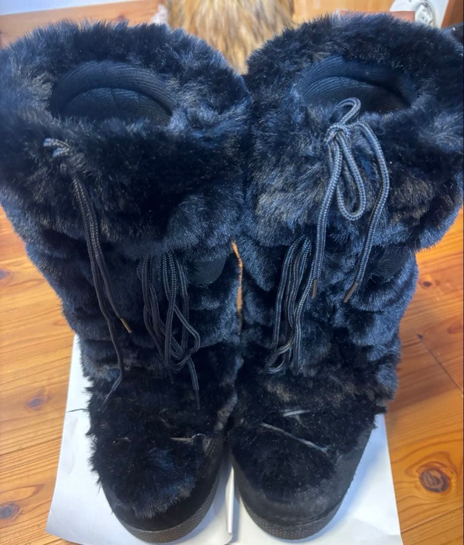 BADBLOODファーブーツ ブラック