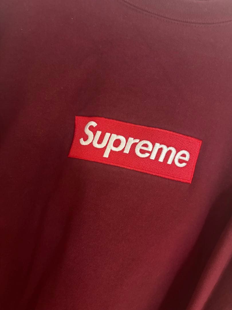 美品！Supreme Box Logo Crewneck Cardinal