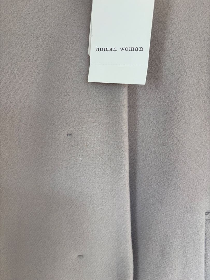 human woman アウター　コート ファインウールダブルモッサ　Sサイズ