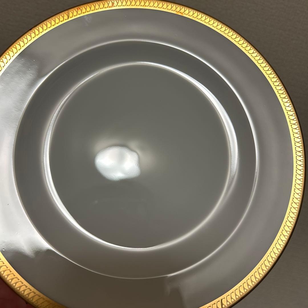 大倉陶園　片葉金蝕　デザートプレート　20cm 未使用　金彩