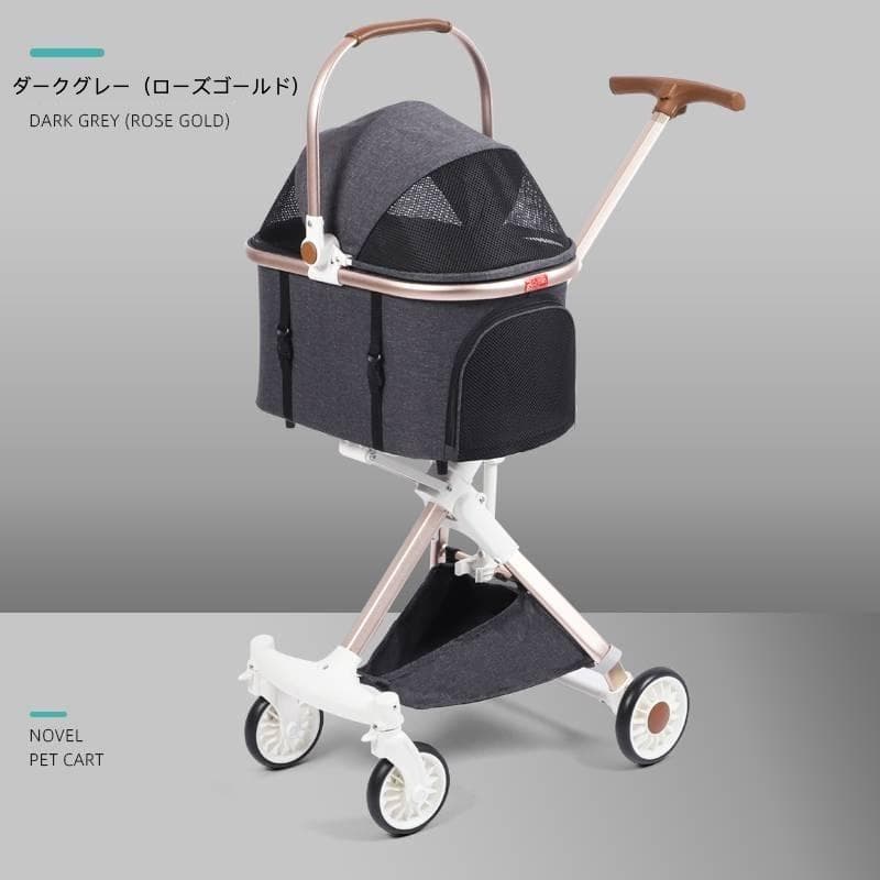 コンパクト軽量ペットカート（特許トップ折りたたみ式）