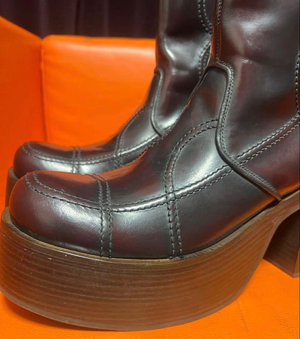 whoop-de-doo フープディドゥ　厚底ヒール　ワイン　アーカイブ