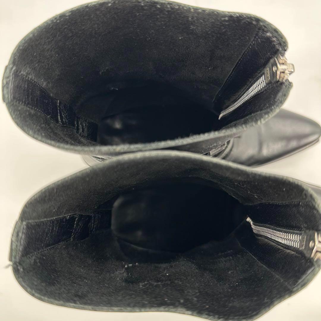 【エディ期】 19SS CELINE 35 ブーツ ブラック 黒 レザー ヒール