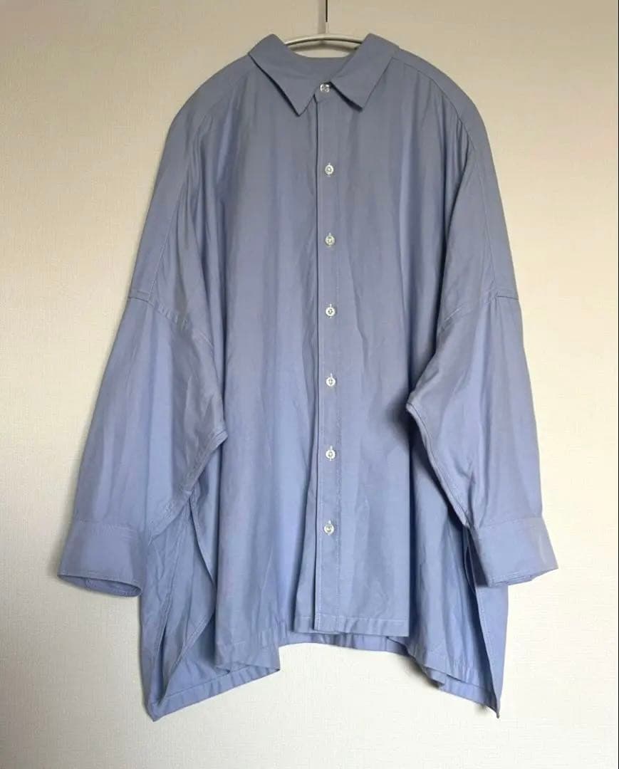 Plage 25秋冬 Light OX Poncho シャツ サックスブルー