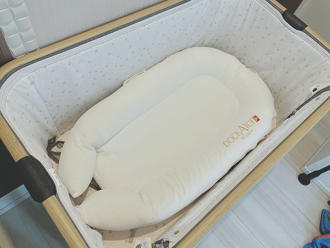 美品‼︎ 半年間使用 HZDMJ ベビーベッド　グレー ネントレ 遮光