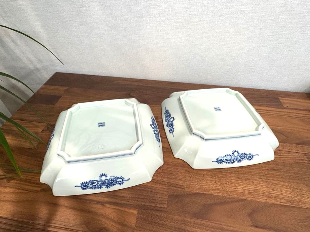 【新品未使用品】FOURGRACE 蛸唐草　松竹梅　隅切盛皿