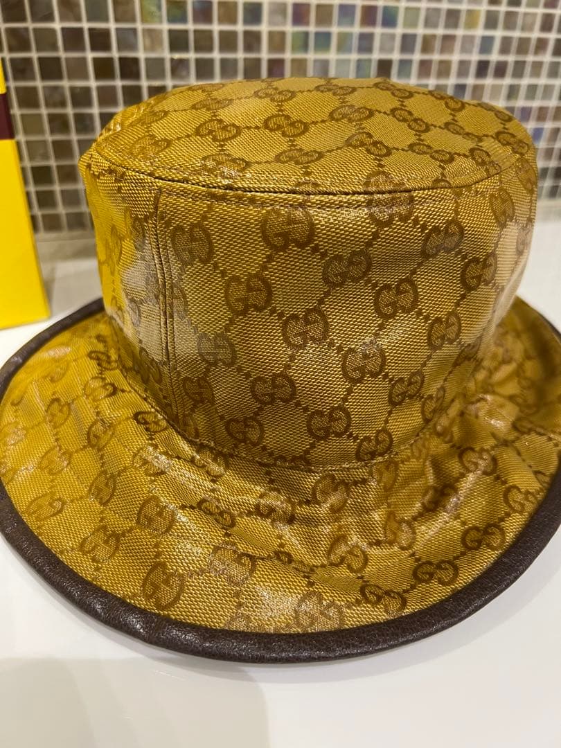 GUCCI グッチ　adidasコラボ　帽子　ハット M58センチ　箱バッチ付き