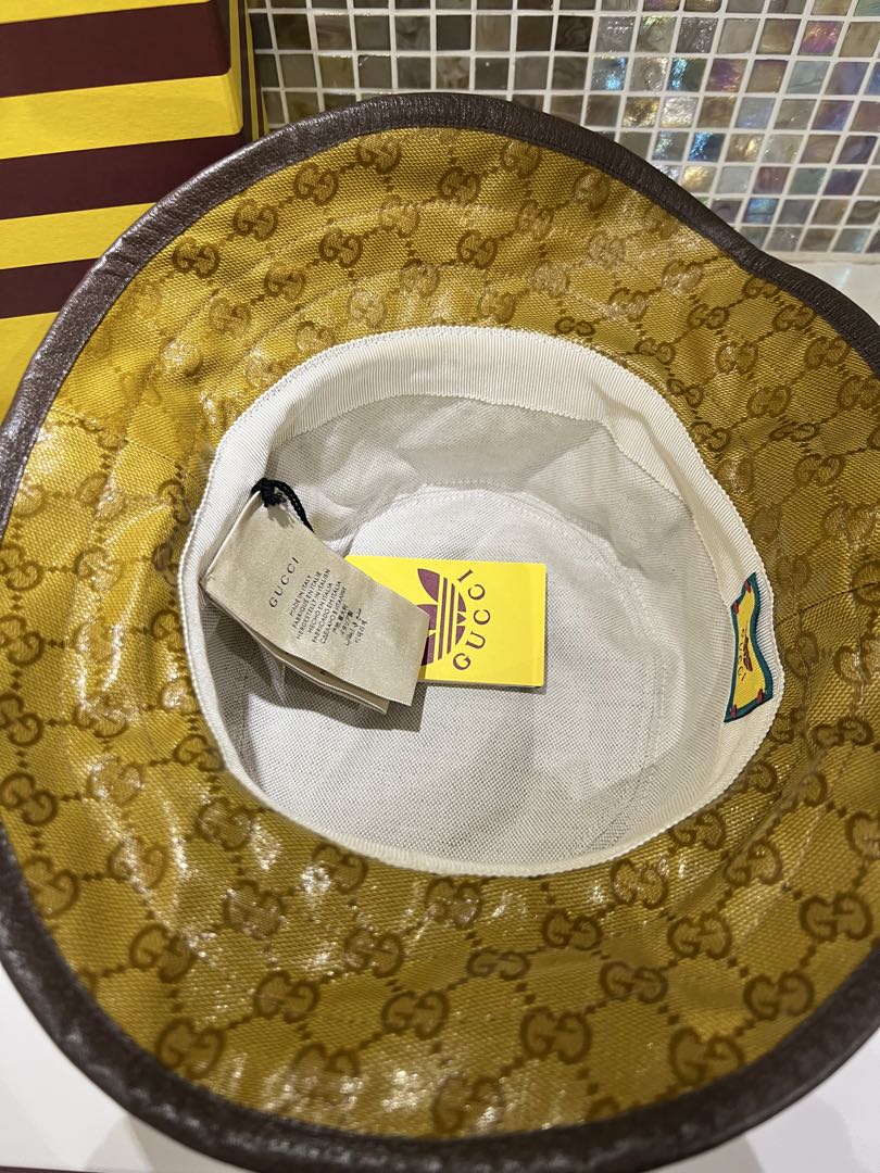 GUCCI グッチ　adidasコラボ　帽子　ハット M58センチ　箱バッチ付き