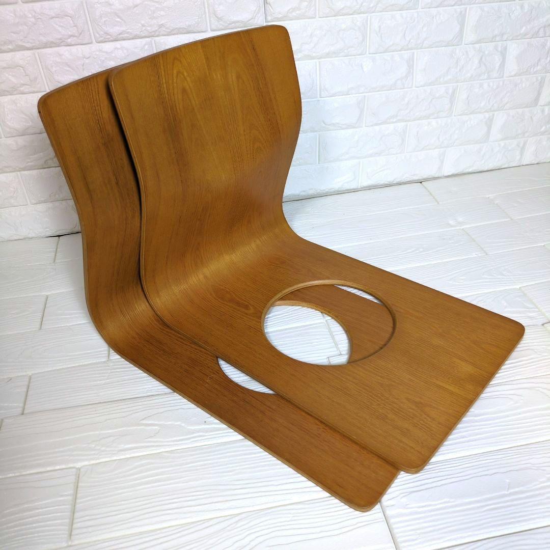 ◎美品◎　天童木工　曲げ椅子　座椅子　2脚セット