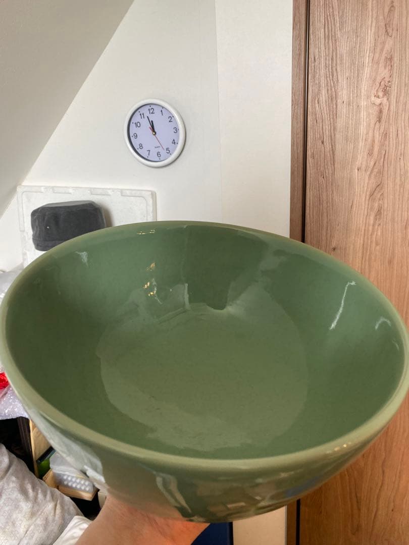 中国明時代龍泉窑深大碗箱付きサイズ高さ約13.5cm径24.5cm