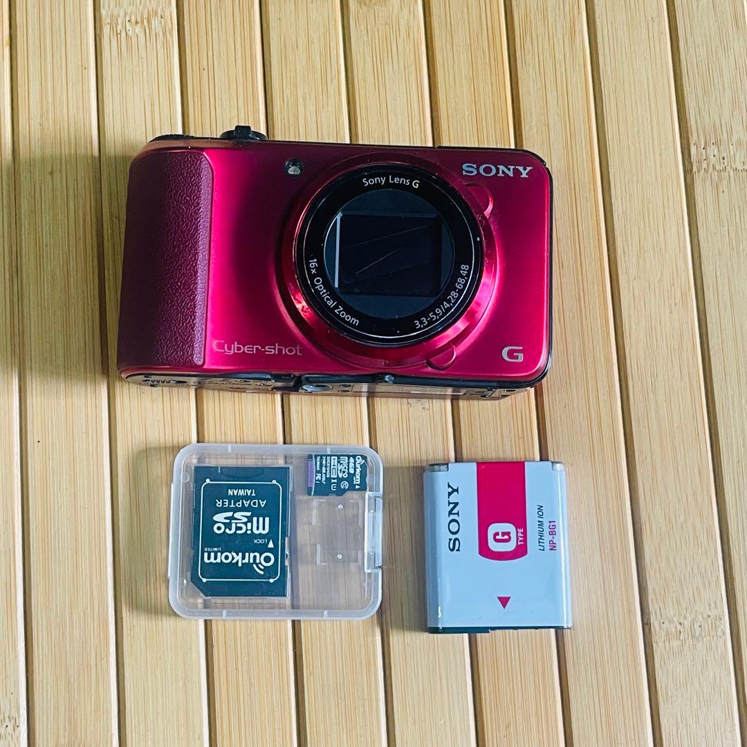 SONY Cyber Shot デジカメ DSC-HX10V レッド 動作品