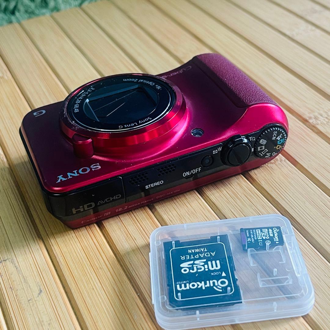 SONY Cyber Shot デジカメ DSC-HX10V レッド 動作品
