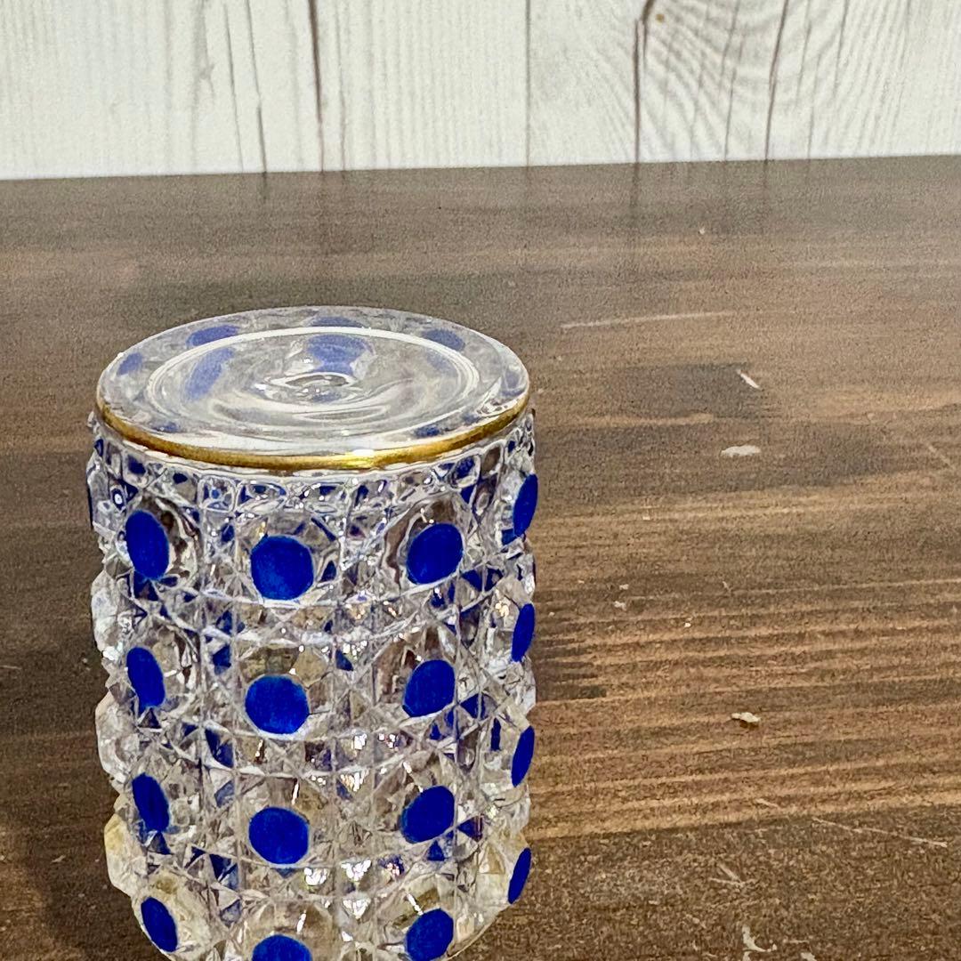 オールドバカラ　ディアマンピエーリーコバルトブルー香水瓶OLD BACCARAT