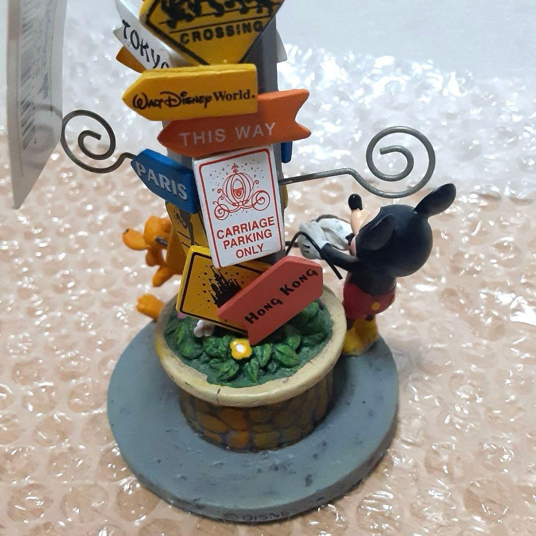 レア　WDW購入　写真立て　ディズニー　ミッキー 標識　プルート フィギュア