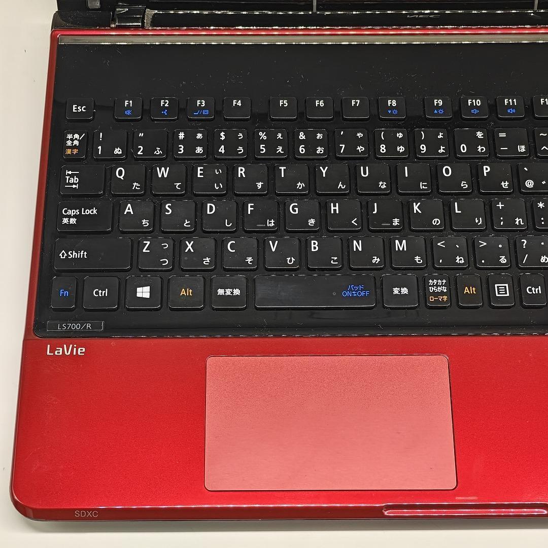 【LAVIE】LS700 高速i7 SSD512GB 16GB レッドノートPC