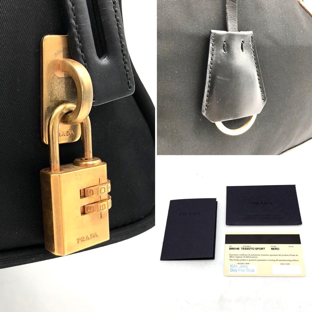 ✨美品・ギャランティ付✨プラダ ハンドバッグ 三角ロゴプレート ナイロン 黒