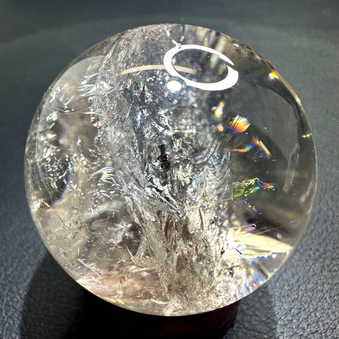 爆レア❗️ヒマラヤ水晶 丸玉 虹入り 天然石 パワーストーン☆パワー浄化A968
