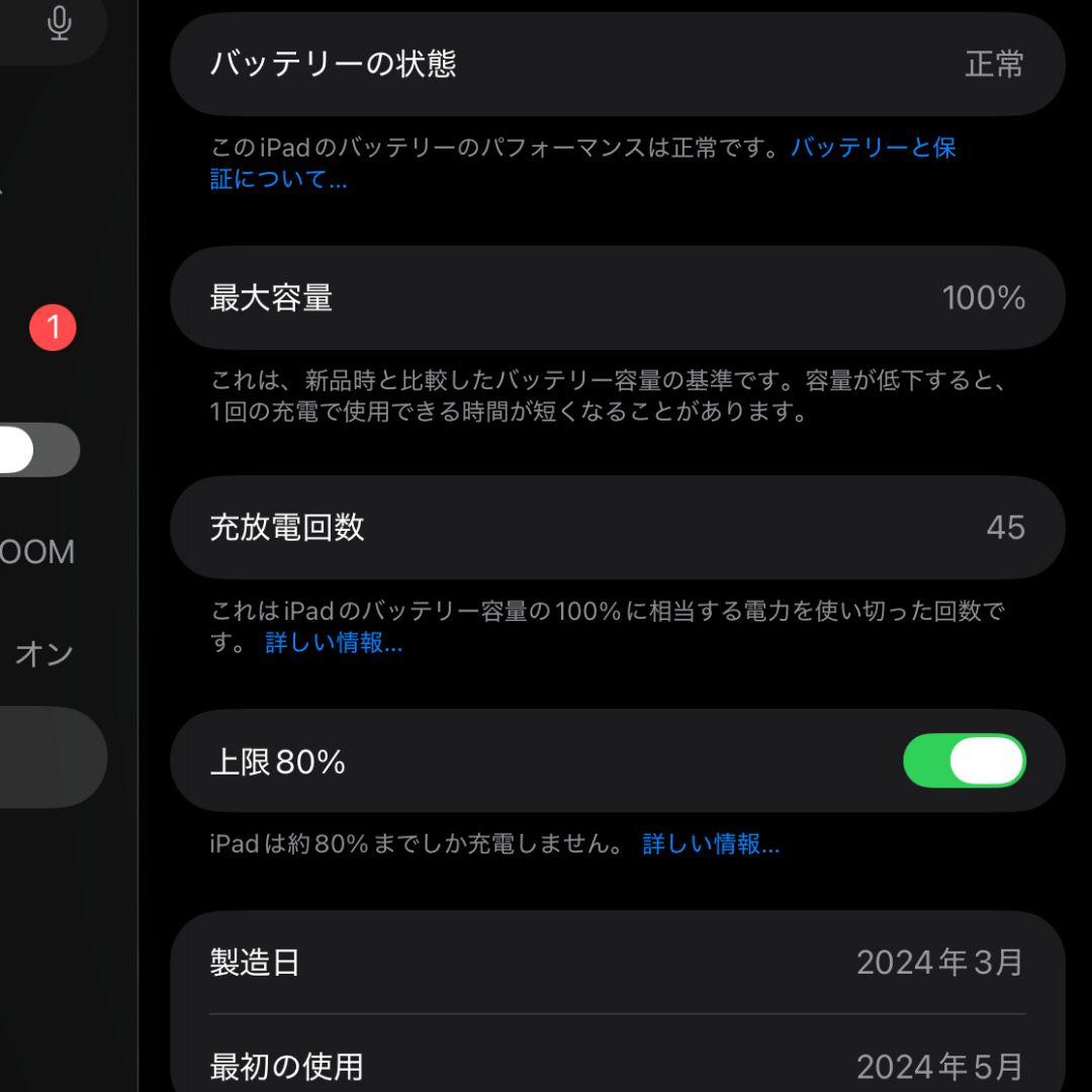 ★美品★ iPad Air M2 1TB Wi-Fi 11インチ BT100%