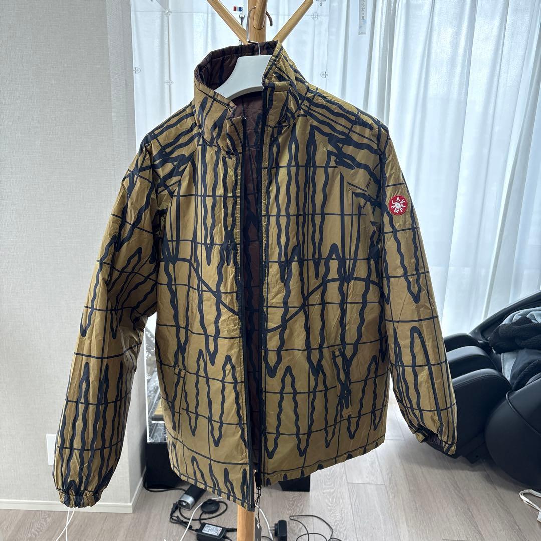 Cav empt ナイロンジャケット 波形模様 ブラウン/カーキ